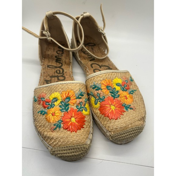Sam Edelman Shoes - Sam Edelman Jemmie 2 Embroidered Espadrilles Sandals Womens Size 7.5 Floral